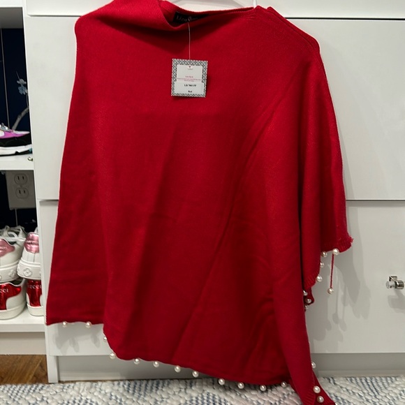 NWT pearl poncho sweater - Picture 1 of 3
